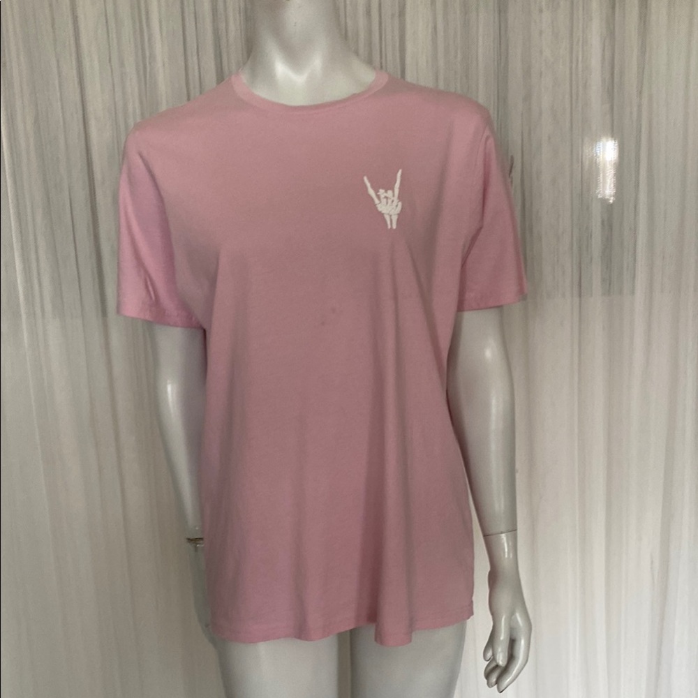 Flat Bush Deli Pink Graphic Skeleton T-Shirt! Unisex! Size M